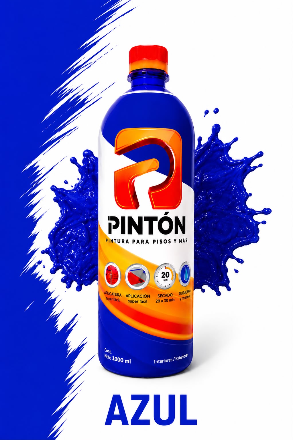 CERA PLASTICA CON EFECTO DE PINTURA COLOR AZUL