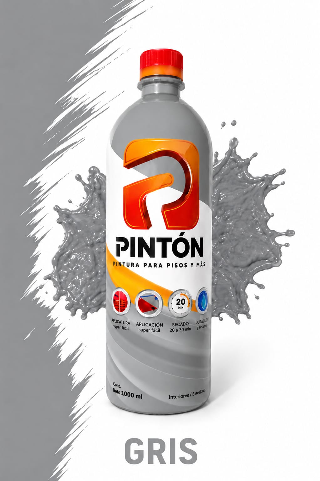 CERA PLASTICA CON EFECTO DE PINTURA COLOR GRIS